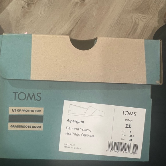 Toms Women's Banana Yellow Canvas Comfort Lightweight Alpargata heritage canvas - Picture 5 of 5